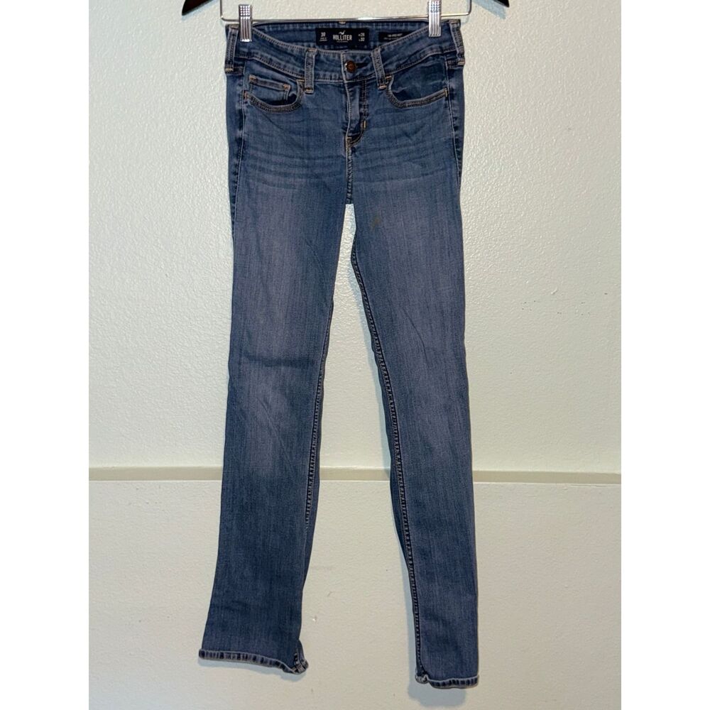 Hollister Low-Rise Bootcut Jeans Womens Size 26 32 Light Wash Denim Pants
